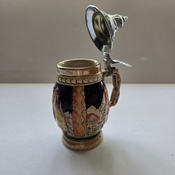 German Beer Stein Collectible Mug Hand Painted Vintage Bar Drinkware - Picture 2 of 4